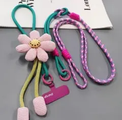 花モチーフ スマホショルダーストラップ