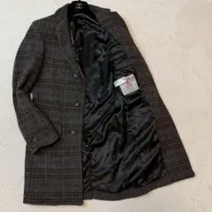 ハリスツイード チェスターコート チェック topman ロングコート シングル