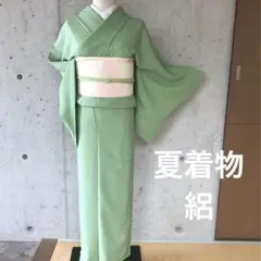 6476］色無地 美品 加賀友禅作家 毎田健治 一つ紋 抱沢瀉 正絹 着物 袷