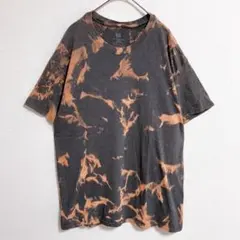 Hanes　タイダイデザイン　半袖TシャツL　薄手　メンズ　古着　グレー　柄物