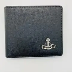 Vivienne Westwood オーブロゴ 札入れ 二つ折り財布 ブラック