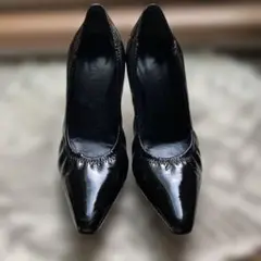PRADAレディース ブラック エナメル パンプスのサムネイル