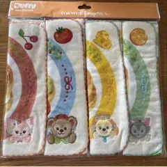 新品　ミニタオル4枚セット　ダッフィー ワンダフルキッチン