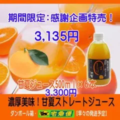 ＊みかんジュース1000ｍｌ×6本×2箱 【感謝企画販売】濃縮還元してません みかんジュース500ml×6本 感謝企画販売：濃厚美味！濃縮還元してませ