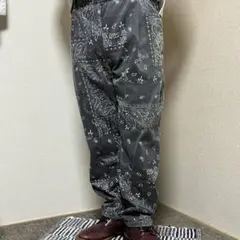 フリークスストア バンダナ柄 ワイドパンツ グレー