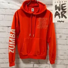 ZUMBA WEAR XSサイズ プルオーバーパーカー オレンジ ロゴプリントのサムネイル