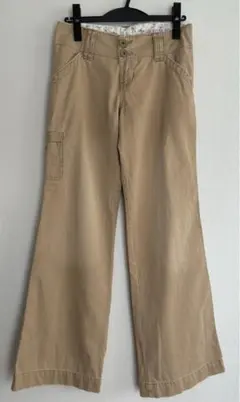 アバクロ ダメージ加工 ブーツカットワイドパンツ　レトロ　ヴィンテージのサムネイル