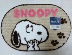 SNOOPY ベージュ バスマット キッチンマット アクセントマットのサムネイル