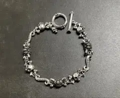 VINTAGE ダブルクロス クラウンスカル ブレスレット