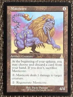 ●【擦れ、汚れ等アリ】マスティコア　foil　英語１枚（新品未使用） ○【擦れ、汚れ等アリ】マスティコア foil 英語1枚（新品未使用