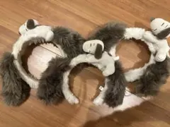 スヌーピー ふわふわ耳付きカチューシャ３個セット