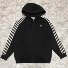 2XLサイズ　アディダス パーカー ジップアップ　フーディー　3 ストライプス