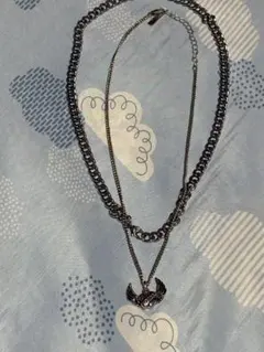 シルバー翼ハートネックレスX-girl