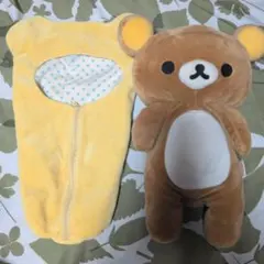 リラックマ ぬいぐるみ 黄色いクッション付き 大きいサイズ 初期 美品