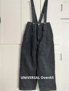 ユニバーサルオーバーオール　SLOBE ハイウエストサロペット デニム　ブラック