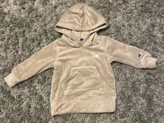 《未使用》Champion ベージュ フード付きトレーナー　80