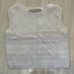 イタリア製　ニットベスト　白　ホワイト　2A