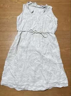 リネン100% ロングワンピース