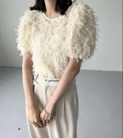 olu. リボンチュールブラウス　完売品