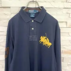90s Ralph Lauren ラルフローレン 長袖ポロシャツ 刺繍ロゴ 3