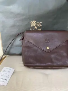 IL BISONTE イルビゾンテ クロスボディバッグ ダークブラウン