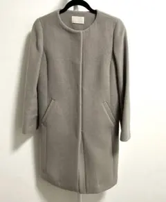 anysis エニィスィス ノーカラーコート ライトグレー S