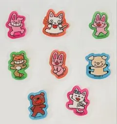 ノンタン ぷっくり　クリアカラー　フレークシール 8枚セット　絵本　うさぎさん