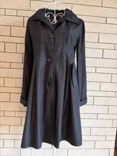 大人可愛い ChouChou シュシュ Aライン ロングコート ハート柄裏地 M