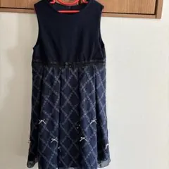 ネイビー ワンピース ホワイトジャケット セット