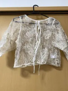 新品 しまむら　レース半袖トップス カーディガン