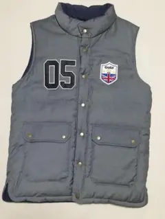 MEN'S MELROSE　メンズ メルローズ 　ダウンベスト　グレー×ブラック