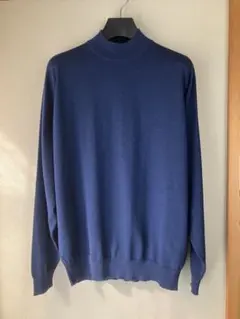 25AW JOHN SMEDLEY ウール 30G モックネックニット 濃紺 M