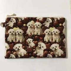 マチありポーチ マルチーズ 20cmファスナー - メルカリ