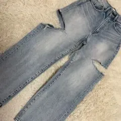 MOUSSY THIGH SLIT LOOSE STRAIGH 25