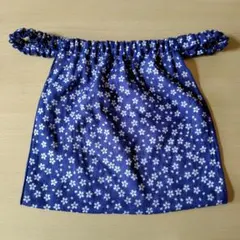 新品和手ぬぐいで作った褌パンツ　手縫い　尿とりパッド 止め　紺　桜柄　男女兼用