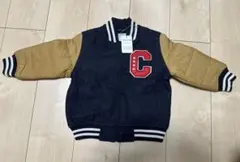 HEROKEE スタジャン風アウター 90サイズ ネイビー/ベージュ