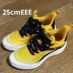 【ATHREAM】イエロー ブラック スニーカー 25.0cmEEE