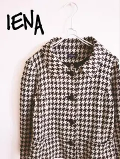 【未使用タグ付き】2024AW イエナ IENA ジーロンラムPコート 千鳥格子 IENA（イエナ）の「ジーロンラムPコート（ピーコート）」 - WEAR