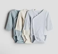 H&M ラップリブボディスーツ 長袖　3枚セット
