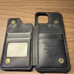 【iPhone12/12pro専用】レザー 手帳型iPhoneケース