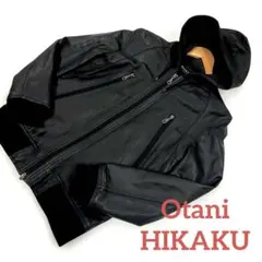 Otani HIKAKU 羊革ジップアップパーカー　L ブラック＃Z12