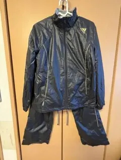 adidas ジャージ シャカシャカ 上下セット 黒