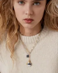 ZARA　ザラ　レディース　ネックレス　メタル　チェーン　ネックレス　メダル