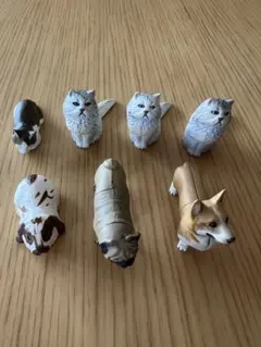 猫と犬のフィギュア7体セット