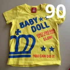 BABYDOLL 半袖Tシャツ イエロー 90のサムネイル