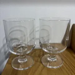 無印良品　強化ガラス　ステムグラス　2個セット