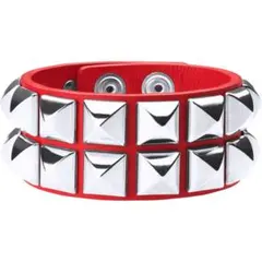 Supreme Studded Leather Bracelet レッドのサムネイル