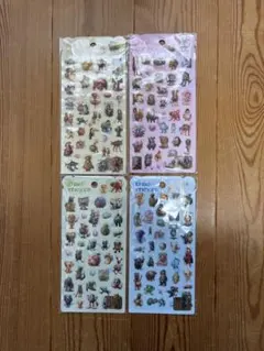 【タイムセール】トゥントゥントゥンサフール シール 4枚セット 立体