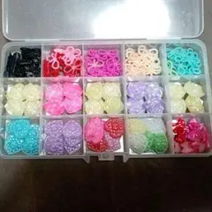 デコパーツ ハンドメイド 素材 まとめ売り バラ リボン パーツ