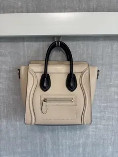 CELINE ラゲージ ナノショッパー 2way ベージュ ハンドバッグのサムネイル